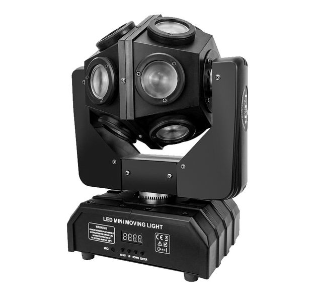 H1-11-6 Mini 12 RGBW Moving Beam Light 2-in-1 Laser DMX512 Control