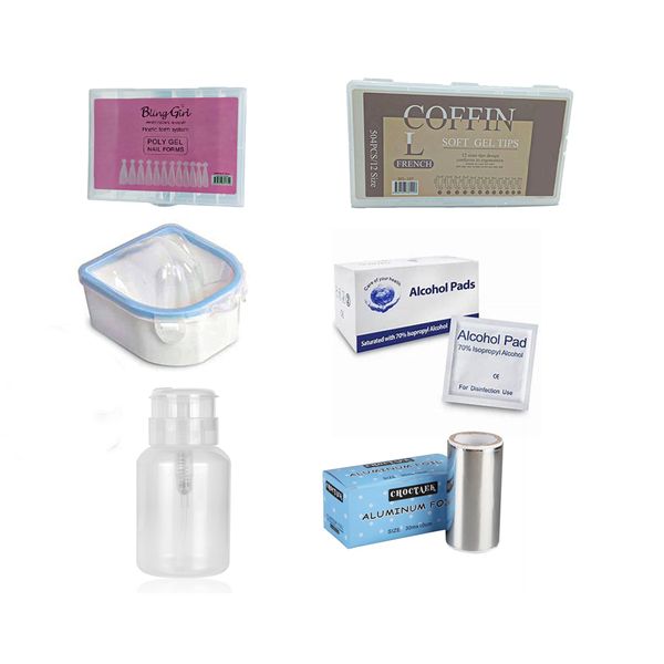 Soft Gel Coffin L- set blue