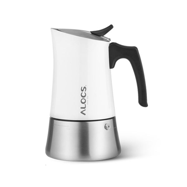 Stainless Steel Camping Moka Pot For Italian Coffee