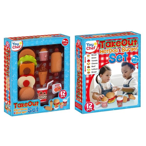 Toy Chef Hot Dog And Hamburger- Picnic Set
