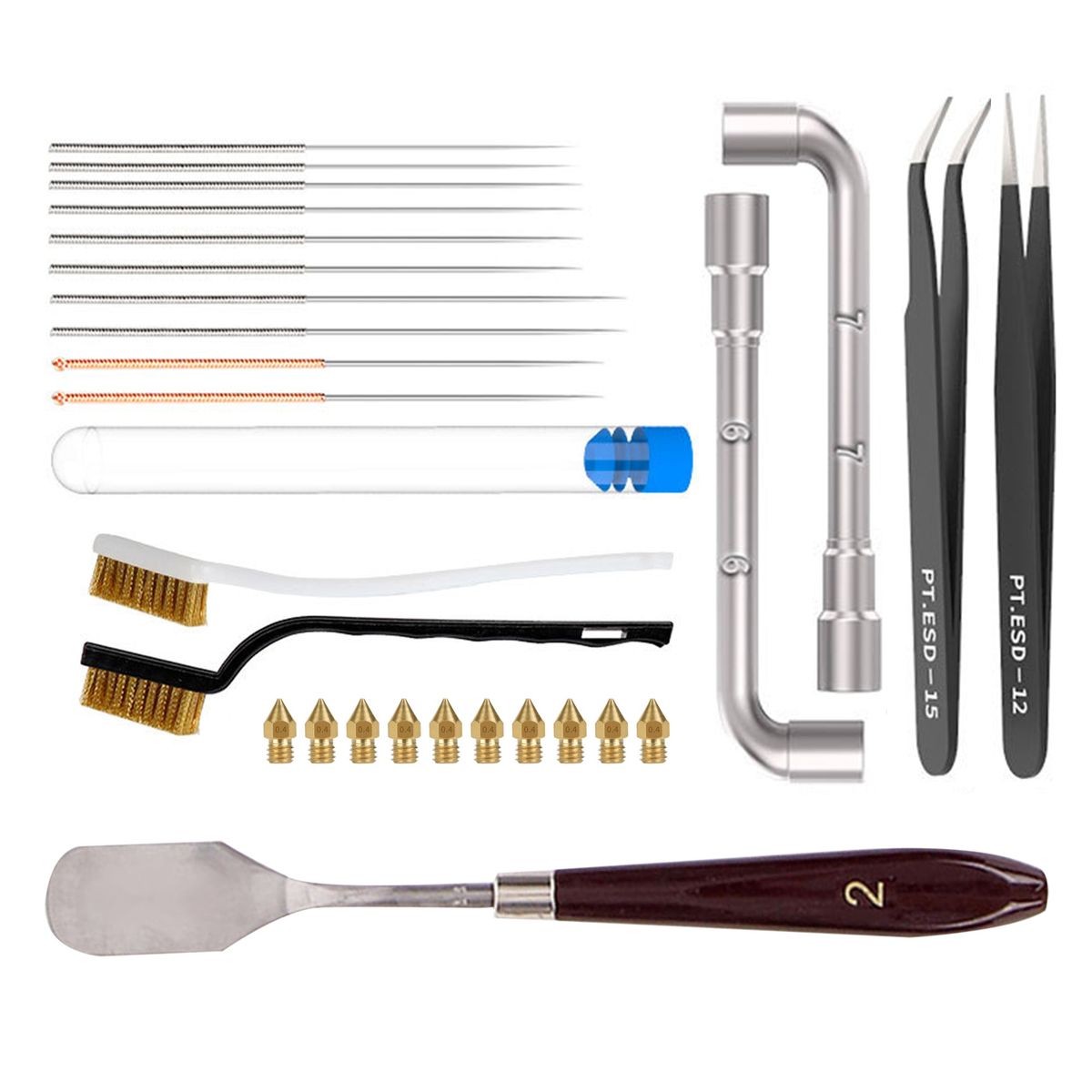 27 PCs 3D Printer 0.4mm Nozzles and Cleaning Kit