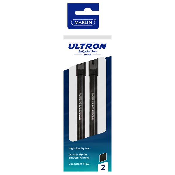 Marlin - 1.0mm Ultron Ballpoint Pens (2 Per Pack) x 12