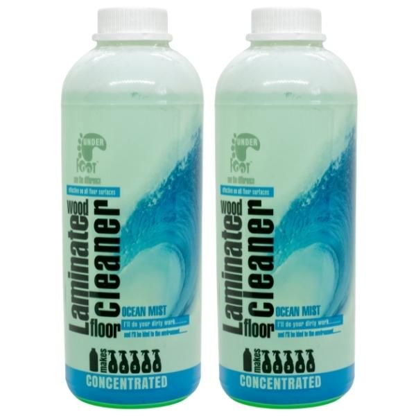 Under Foot - Laminated Wood Floor Cleaner - Refill 1L - Ocean Mist - Pack of 2