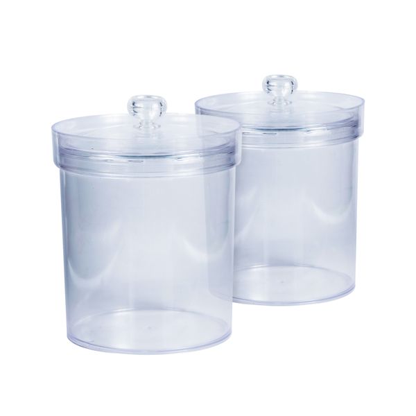 Lumoss - 2 Piece Large Storage Canister Set - Clear