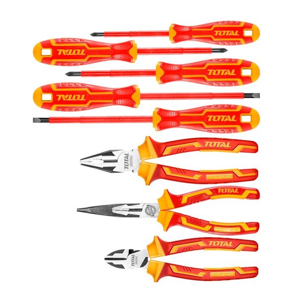 Total Tools 8 Piece Insulated Screwdriver and Plier Set