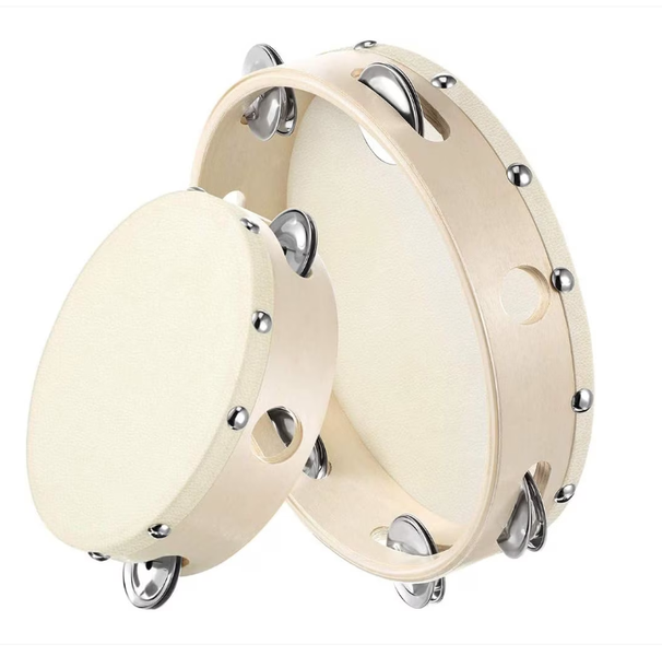 A set of 2 percussion instruments, children's hand drums