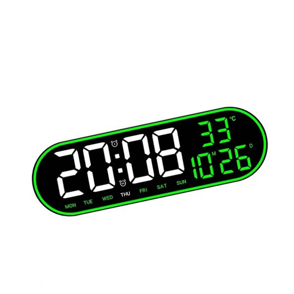 15" Digital LED Display Screen Alarm Wall Clock With Remote Control