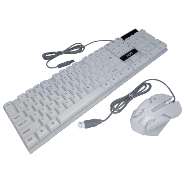 USB Wired Gaming Keyboard Mouse Combos Set with RGB Light