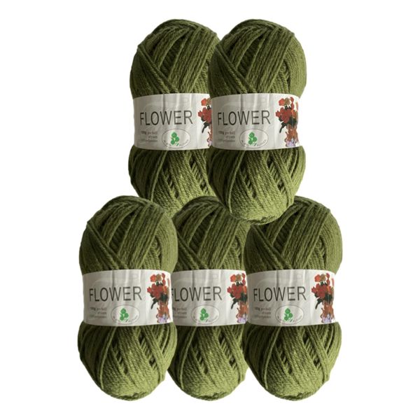 Double Knitting Polyester Yarn 100g (Pack of 5) Dark Turquoise Blue