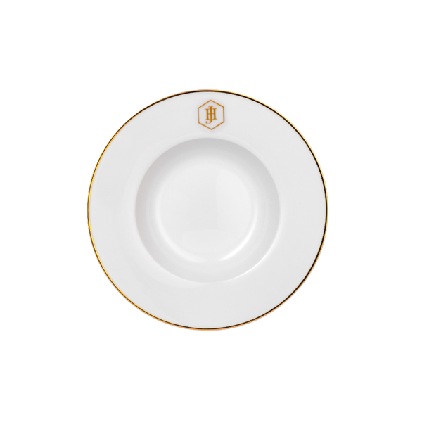 JAN - Gold Rimmed Pasta Bowl Set of 4