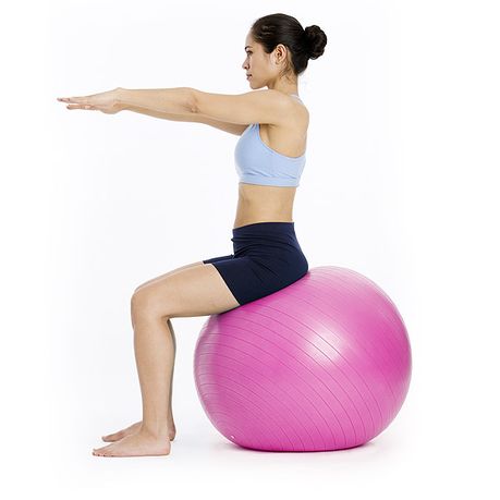 Vivva 25CM Pink Yoga Ball Pilates Fitness Exercise Balls Birthing Stability  Ball Sport Gym