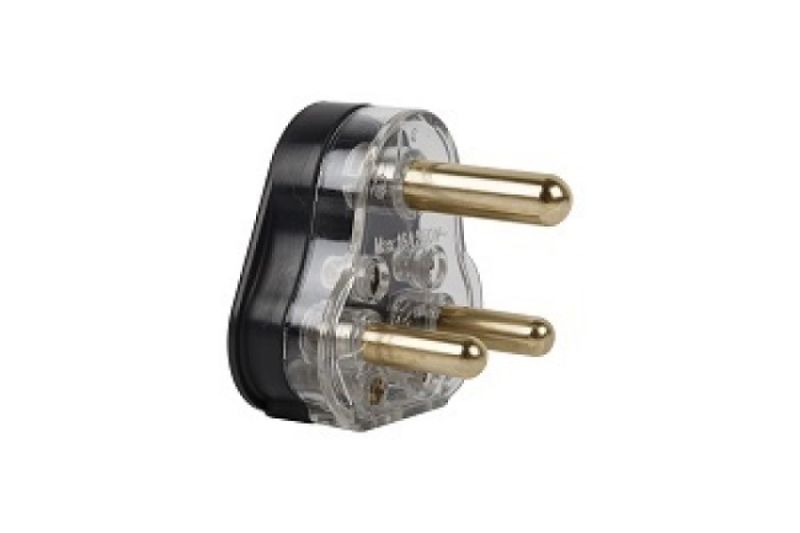 Electricmate 16 Solid Brass Pin Plug Top - Black