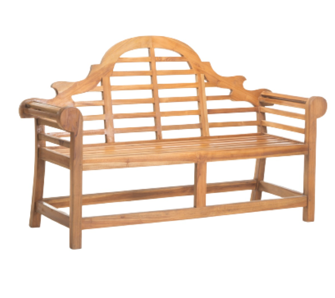 Pereira Camel Back Wooden Bench - 3 Seater