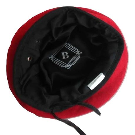 red wool baseball cap