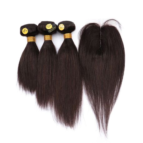 Joedir All In One Pack Human Hair Straight Bundles N4-STW 3 Pieces & C 8 10  12 | Buy Online in South Africa 