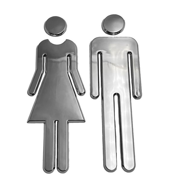 Acrylic Male and Female Bathroom Sign Set