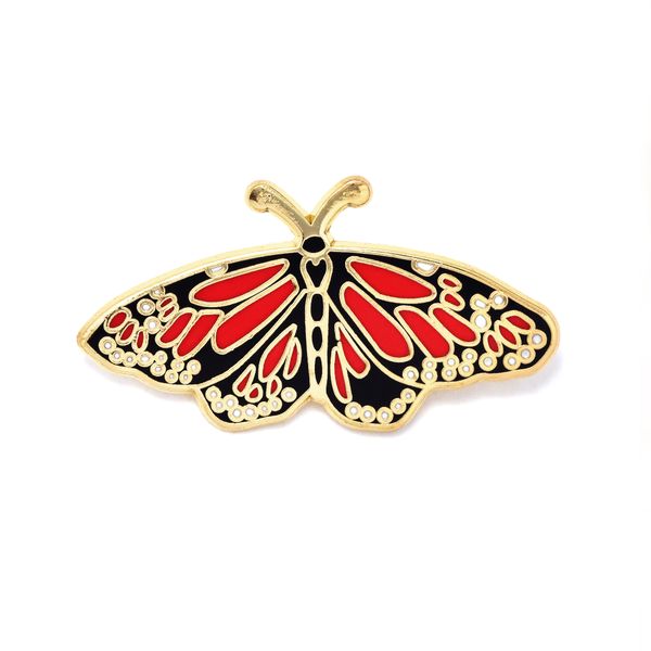 Lily &amp; Rose Enamel Monarch Butterfly Brooch