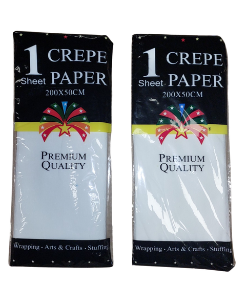 White Crepe paper 10 Sheets per pack