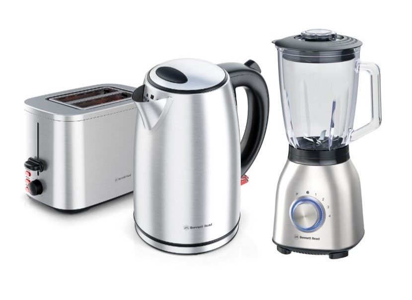 Read Premium Brushed Stainless Steel Toaster Kettle & Blender