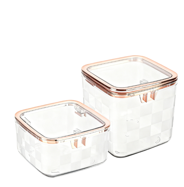 Mini Bin , suitable for Desk/Table, with Pop-Up Lid, Transparent