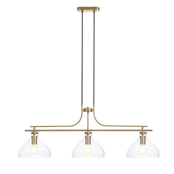 The Lighting Warehouse - Pendant Juliette 3 Light Brass