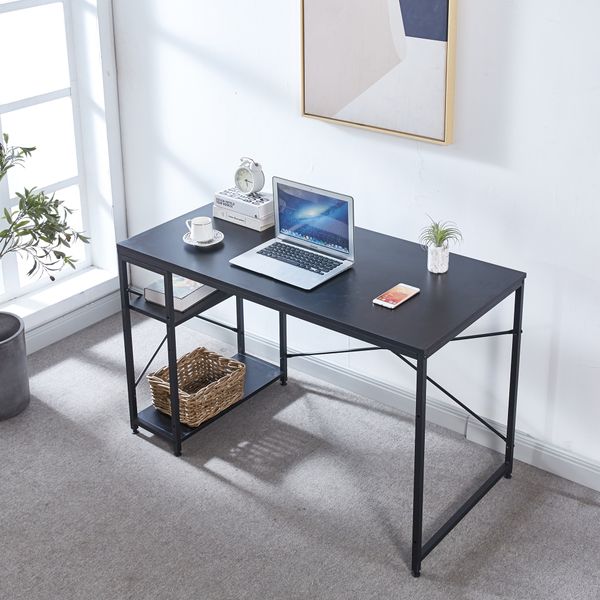 Computer Desk Office Student Desk Storage Shelf image