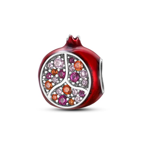 Red Pomegranate S925 Charm for Charm Bracelet / Necklace Pendant