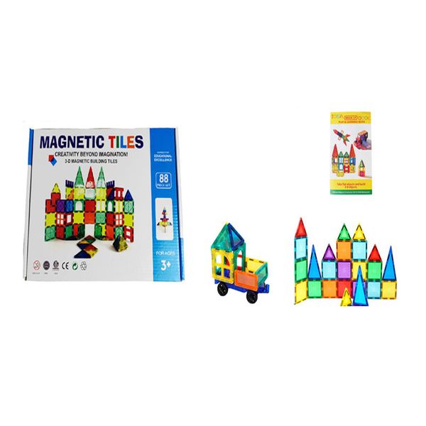 Color Window Magnetic Sheet Assembled Children's Toys - 88 Piece