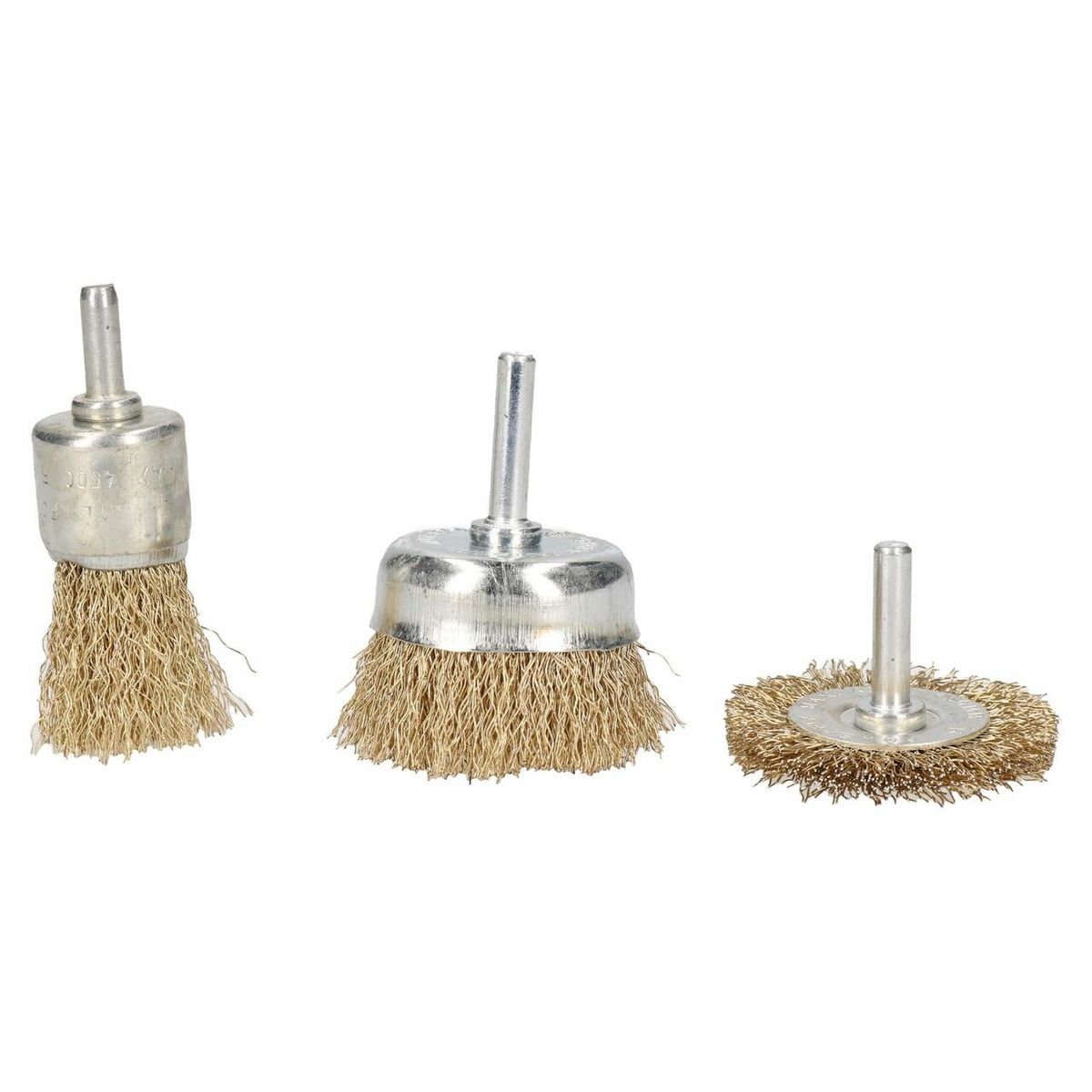 3 Piece Brass Coated Wire Brush Wheel & Cup Brush Set | Shop Today. Get ...