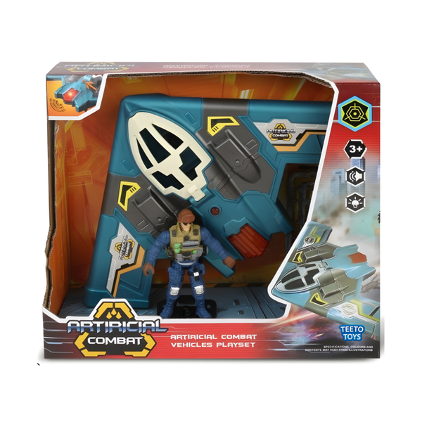 Military Fighter Jet Toy for Boys with Soldier Figure Set