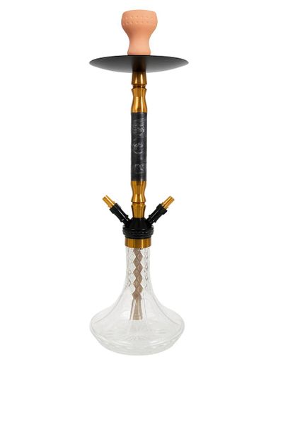 Black And Gold Fancy Hookah 2 Pipes