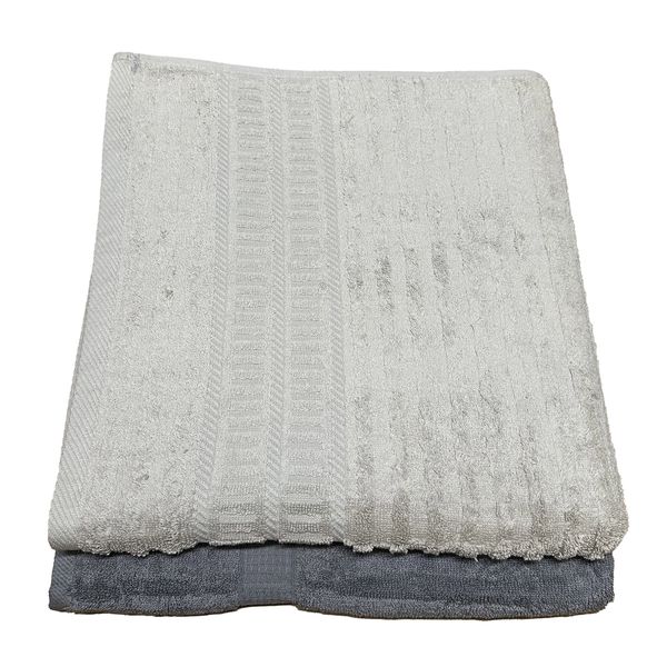 2 Pack Extra Large Bath Towel Luxury Cotton 80 x 140cm - BT14P169BEG
