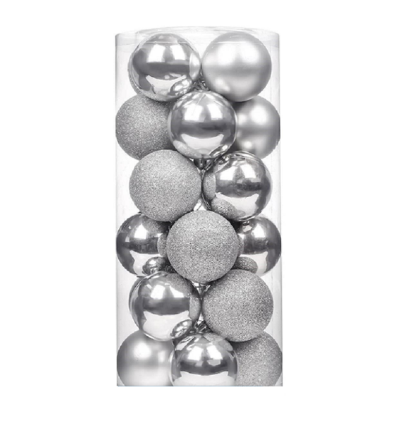 Christmas Decor Balls - Silver