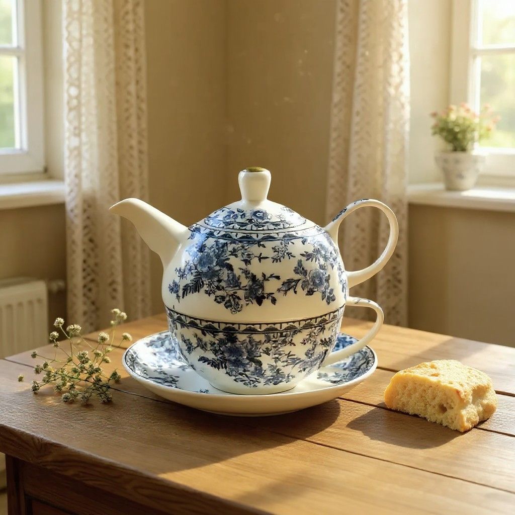 Tea-for-One Ceramic Cup and Teapot Set with Saucer | Shop Today
