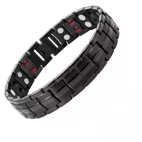Double Row Magnetic Men's Bracelet - Adjustable Retro Fashion Jewelry