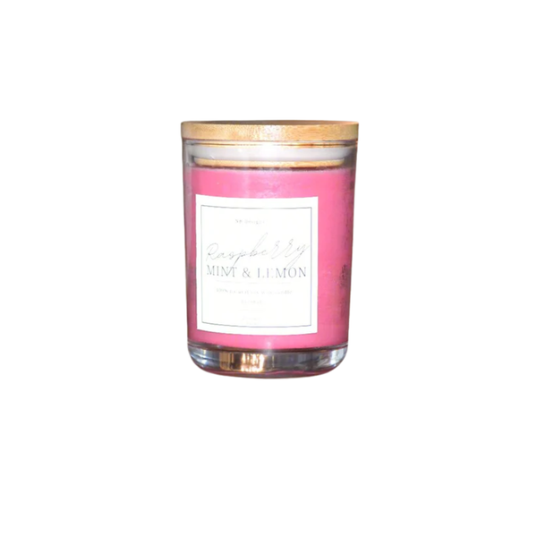Raspberry, Mint &amp; Lemon Soy Wax Scented Candle