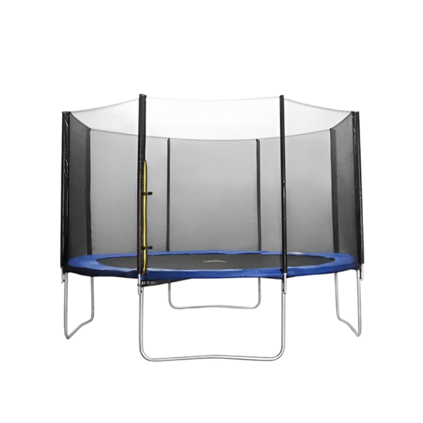 Round Garden Jumping Trampoline with Safety Enclosure &amp; Ladder - 1.83m