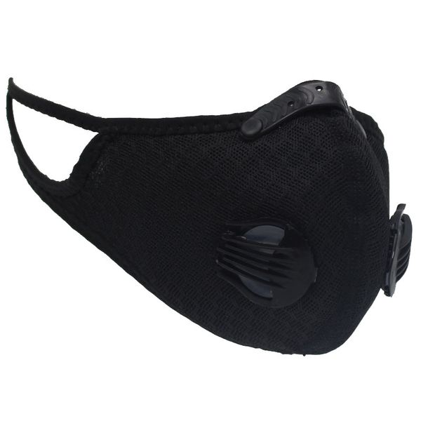 Respirator Double Valve Reusable Washable Sports Face Mask - 100% Polyester