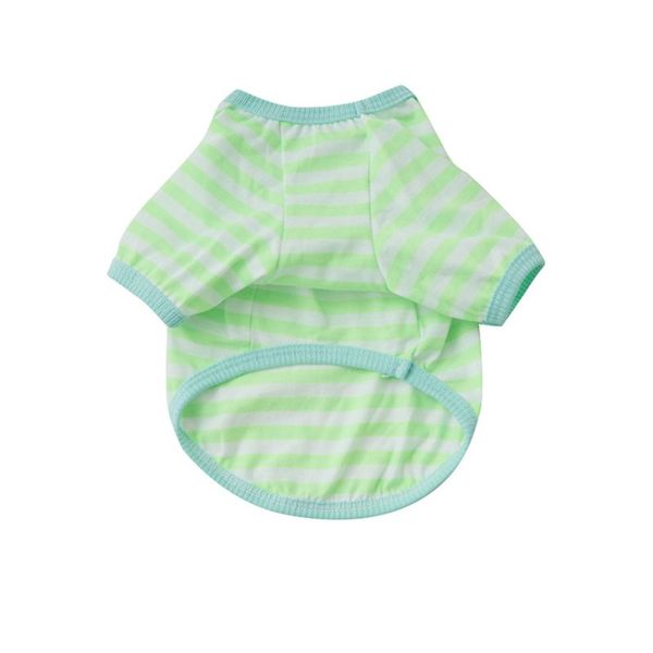 Dog T Shirt - Bretton Green &amp; White stripes - Medium