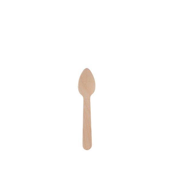 Wooden Teaspoons 11cm, Eco-Friendly Disposable Teaspoons-Pack of 100 pcs