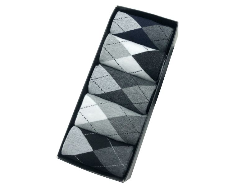 DK'S Men's Gift Socks 5 Pack Triangle