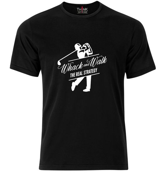 Think Out Loud Mens "Whack And Walk" Short Sleeve Tshirt Black