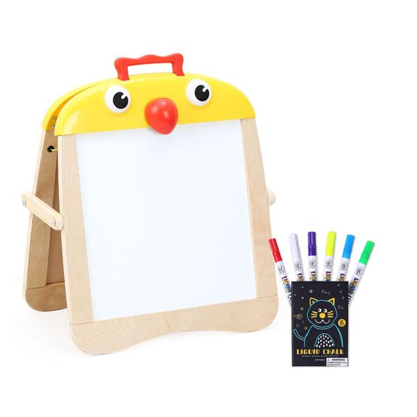 Portable Large Double Sided Easel - Blackboard &amp; Magnetic Whiteboard