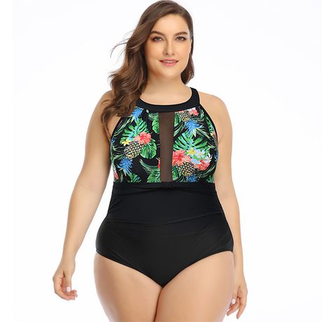 Iconix Women's Plus Size Black Fern Swimsuit