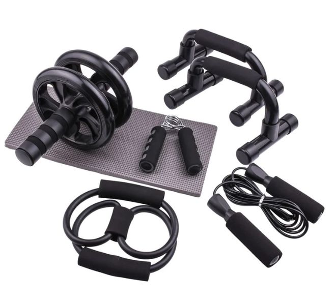 7 Piece Portable Fitness Set - Black