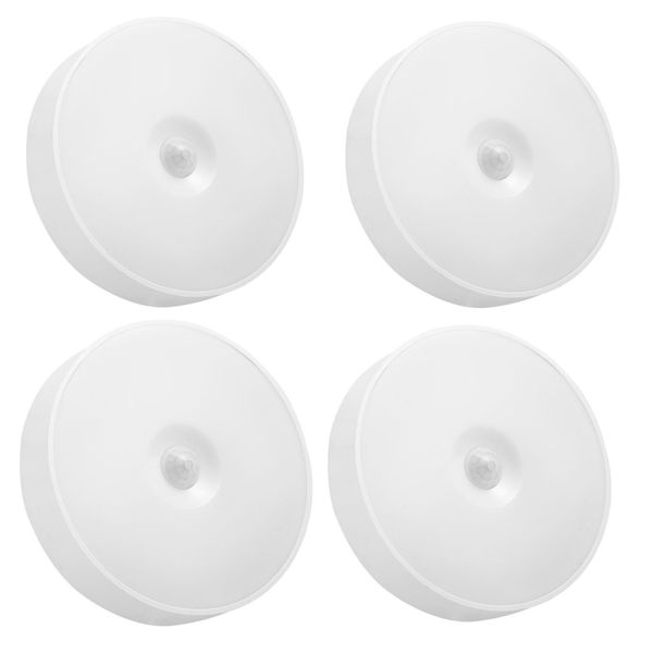 Pack of Four Rechargeable LED Smart Motion Sensor Light