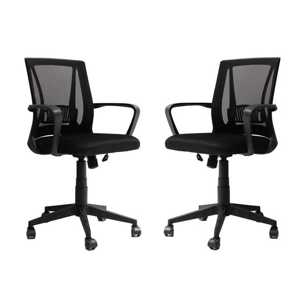 Set Of 2 Medium Back Swivel And Tilt Mesh Office Chair 887