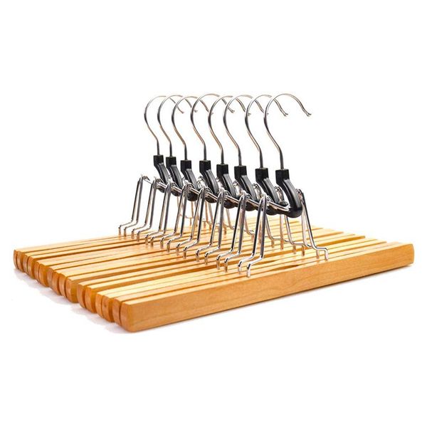 8 Piece Wooden Series Non-Slip Wood Hangers With 360 Degree Rotation