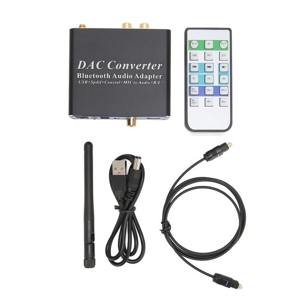 DAC Converter SPDIF Optical Input RCA 3.5 mm Output DAC Bluetooth Adapter