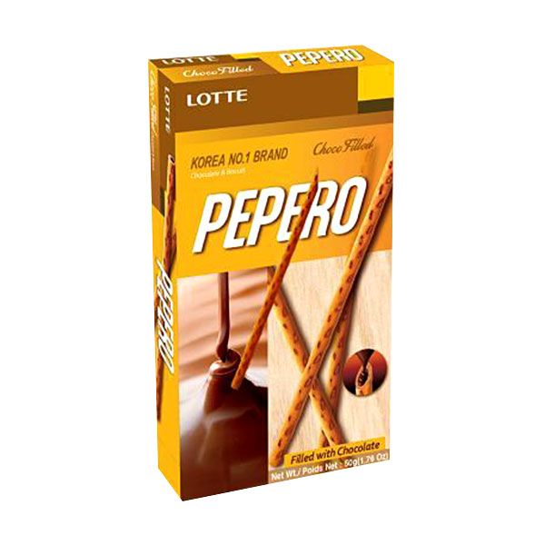 Lotte Pepero Chocolate-Filled Biscuit Sticks 4 x 50g
